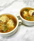 椎茸の肉詰め入りキムチスープ