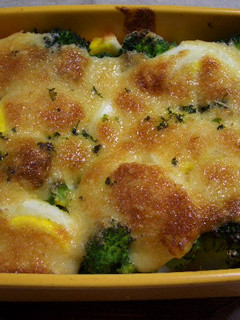 ブロッコリーとゆで卵のマヨチーズ焼き-レシピのメイン写真