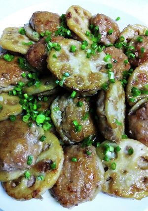 れんこんの肉詰め-レシピのメイン写真