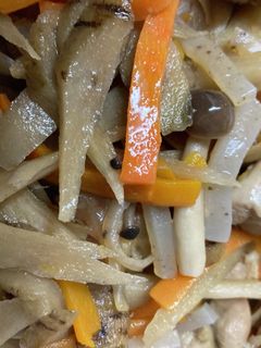 きんぴらと鶏肉の炒め煮-レシピのメイン写真