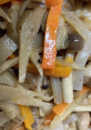 きんぴらと鶏肉の炒め煮-レシピのメイン写真