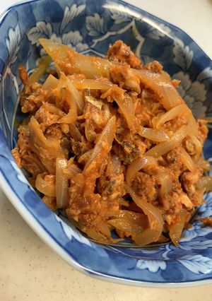 簡単で味わい深い☆鯖水煮缶ケチャップ炒め-レシピのメイン写真