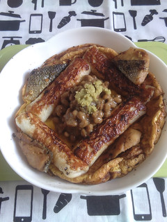 納豆載せ寅ちくわ入り玉子焼き-レシピのメイン写真