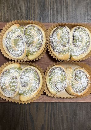 手ごね抹茶あんぱん-レシピのメイン写真