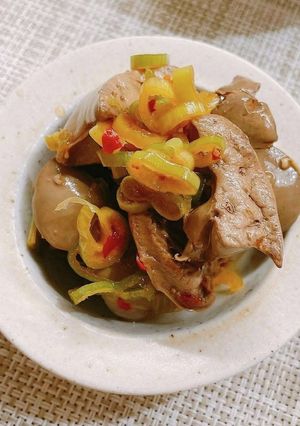 おつまみに！簡単！鶏レバーピリ辛ポン酢！-レシピのメイン写真