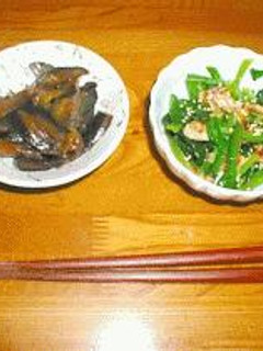 ◆◇あともう1品◇◆味噌なす+ほうれん草の簡単和え-レシピのメイン写真