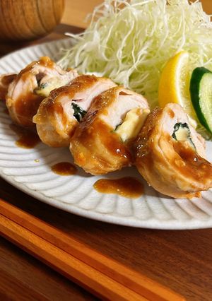 鶏むね肉の大葉チーズ巻き-レシピのメイン写真