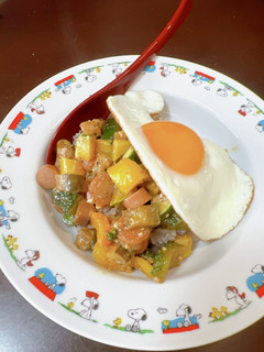 コロコロ野菜のみそ炒め丼-レシピのメイン写真