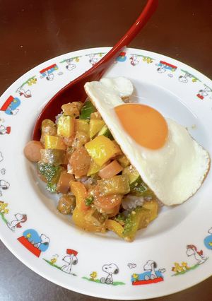 コロコロ野菜のみそ炒め丼-レシピのメイン写真