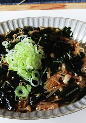 あさりとワカメのきのこあんかけ蕎麦-レシピのメイン写真