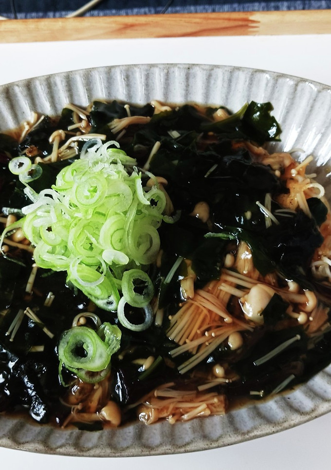 あさりとワカメのきのこあんかけ蕎麦-レシピのメイン写真