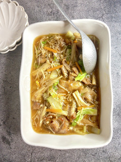 豚肉と白菜とえのき茸のあんかけ煮-レシピのメイン写真