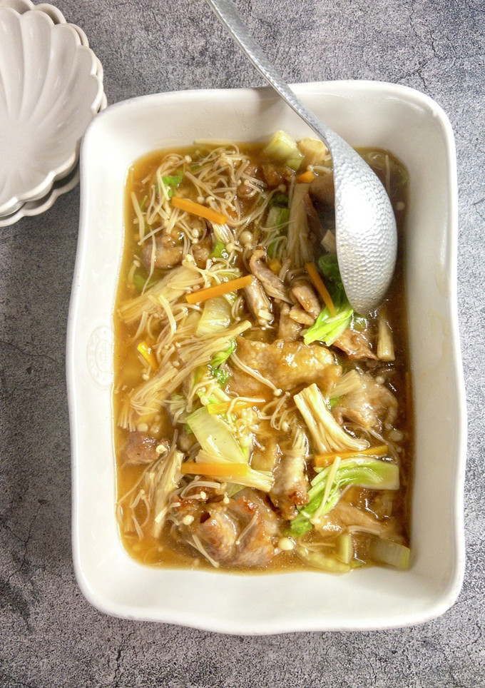 豚肉と白菜とえのき茸のあんかけ煮-レシピのメイン写真