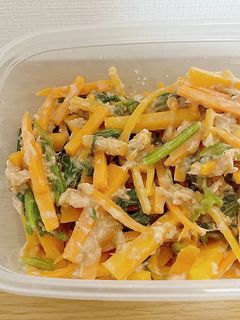 ほうれん草とにんじんのツナマヨ和え-レシピのメイン写真