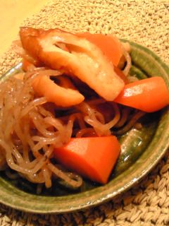 切干もどきの糸こん煮-レシピのメイン写真