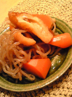 切干もどきの糸こん煮-レシピのメイン写真