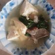 簡単★スライス豚肉と大葉と豆腐のスープ