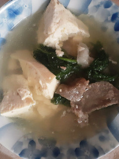 簡単★スライス豚肉と大葉と豆腐のスープ-レシピのメイン写真