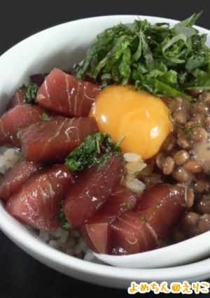 大葉たっぷり！ネバネバ漬け丼スペシャル！-レシピのメイン写真