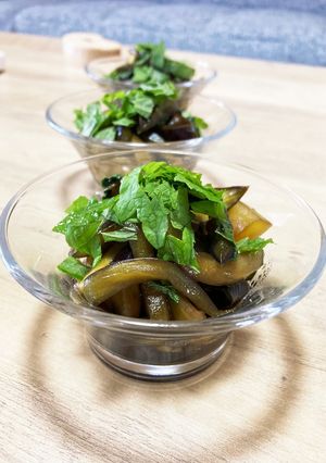 簡単！夏に食べたいナス炒り(大葉入り)-レシピのメイン写真