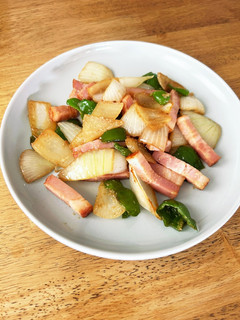 娘レシピ☆残り野菜とベーコンの醤油炒め-レシピのメイン写真