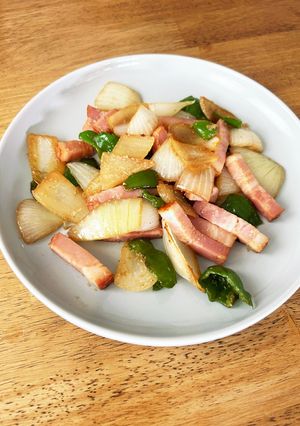 娘レシピ☆残り野菜とベーコンの醤油炒め-レシピのメイン写真