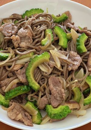 健康長寿 肉そば〜日本蕎麦+ラム+ゴーヤ-レシピのメイン写真