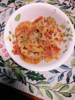 ベーコンと蓮根のバターニンニク醤油炒め-レシピのメイン写真