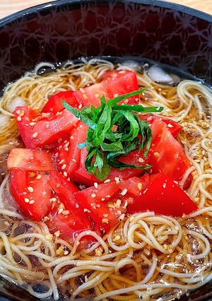 ZENBヌードル細麺でトマトそうめん-レシピのメイン写真