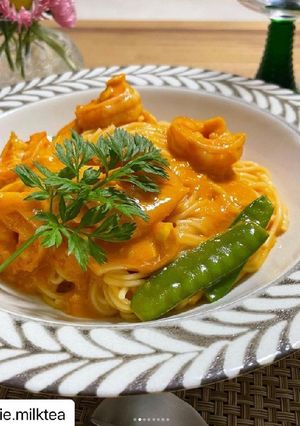 エビのトマトクリーム温麺-レシピのメイン写真