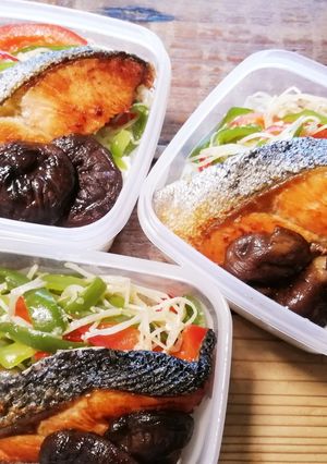 朝ごはん弁当！シャケ-レシピのメイン写真