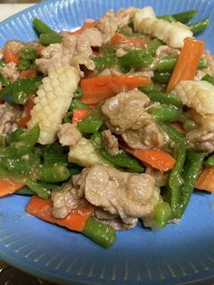豚肉とイカのニンニク麹炒め-レシピのメイン写真