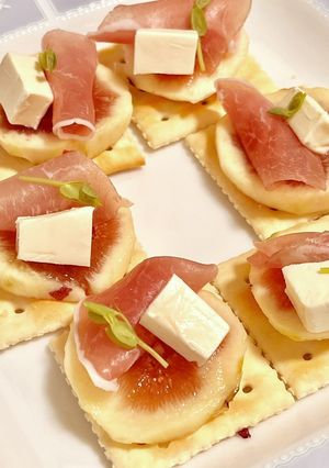 いちじくのカナッペ　生ハム＆チーズのせ-レシピのメイン写真