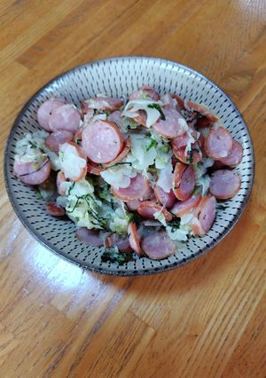 ゴーヤ（白）とウインナーと生姜風味-レシピのメイン写真