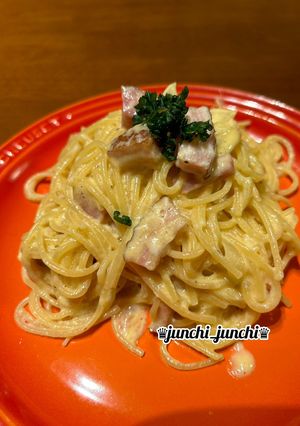 ♡ワンパン♡牛乳♡簡単カルボナーラ♡-レシピのメイン写真