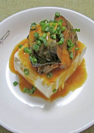 さば味噌バター乗せ豆腐-レシピのメイン写真