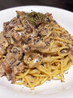 秋の味覚 きのこのクリームパスタ-レシピのメイン写真