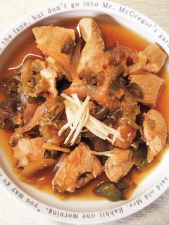 鶏むね肉と ピーマン 玉ねぎ 生姜炒め✿-レシピのメイン写真