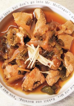 鶏むね肉と ピーマン 玉ねぎ 生姜炒め✿-レシピのメイン写真