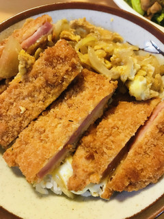 市販惣菜カツ活用●ハムカツ玉子丼-レシピのメイン写真