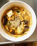 茄子椎茸簡単きな粉オイマヨ味八宝菜風