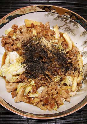 豚肉とエリンギに春キャベツも参加した！-レシピのメイン写真