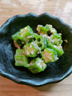 オクラのナッツ和え♪-レシピのメイン写真