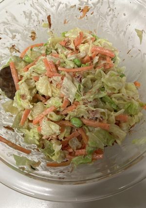 キャベツとにんじん・枝豆のおかかマヨ和え-レシピのメイン写真