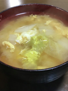 白菜と溶き卵の味噌汁-レシピのメイン写真