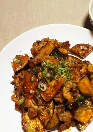 さつまいもと豚肉のコチュジャン炒め-レシピのメイン写真