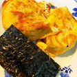 フランスパン、玉子包み焼き(^^)
