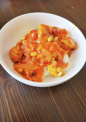 欧風トマト親子丼-レシピのメイン写真