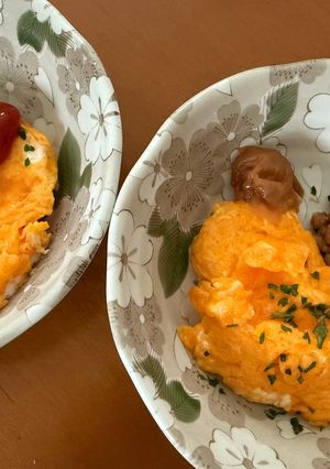 ケト対応朝食・とろけるチーズオムレツ-レシピのメイン写真