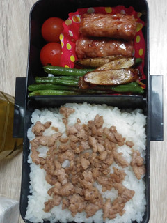 鶏そぼろ、高1男子弁当-レシピのメイン写真